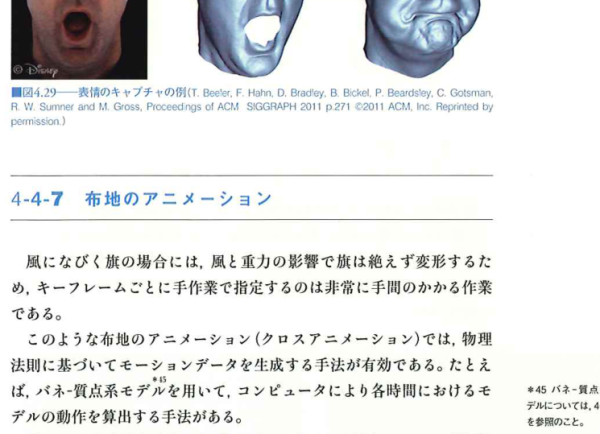 顔の表情変形と表情アニメーション